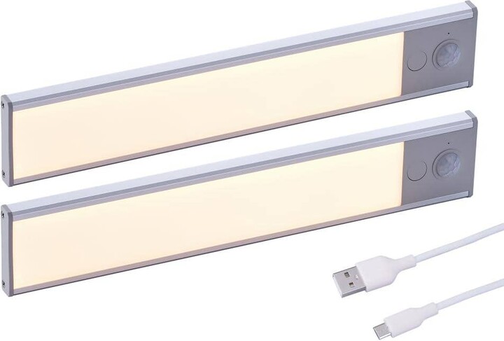 Black & Decker 9 in. LED Warm White 2-Bar Rechargeable Under Cabinet Lighting Kit