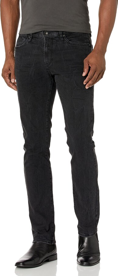 Mens Clothing Jeans Straight-leg jeans John Varvatos Cotton Bowery Jean in Black for Men 