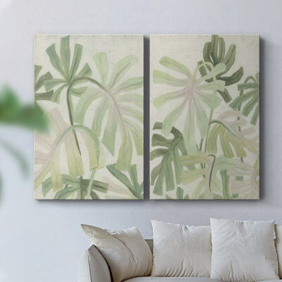 Wade Logan Intertwined Palms I-Premium Gallery Wrapped Canvas -Ready to Hang