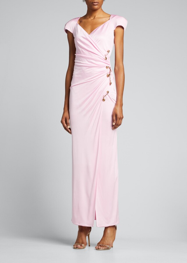 Versace Safety Pin Gown ShopStyle Evening Dresses