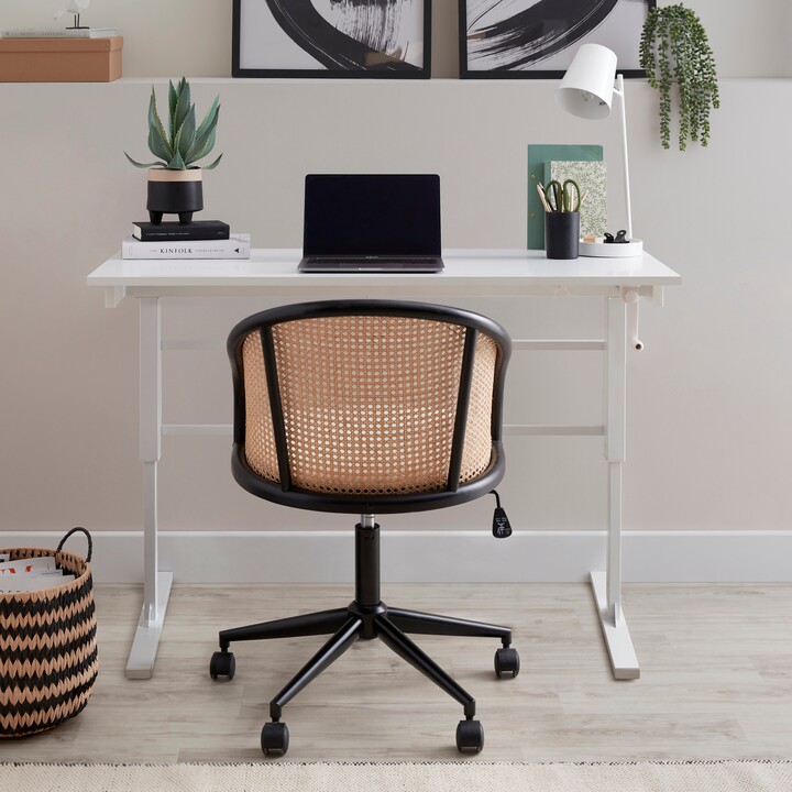 Dunelm Murphy Wide Ergonomic Sit to Standing Desk White ShopStyle