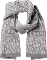 Thumbnail for your product : Christian Dior Oblique Cashmere-Blend Scarf