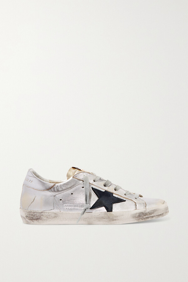 Golden Goose Silver Women's Sneakers Athletic Shoes | Shop world's largest collection of fashion |