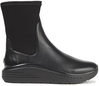 Stuart Weitzman Evonna Paneled Neoprene And Leather Ankle Boots