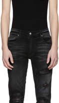 Thumbnail for your product : Amiri Black Leather Patch MX-1 Jeans