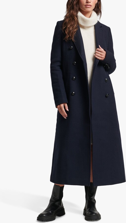 Superdry Long Military Wool Coat - ShopStyle