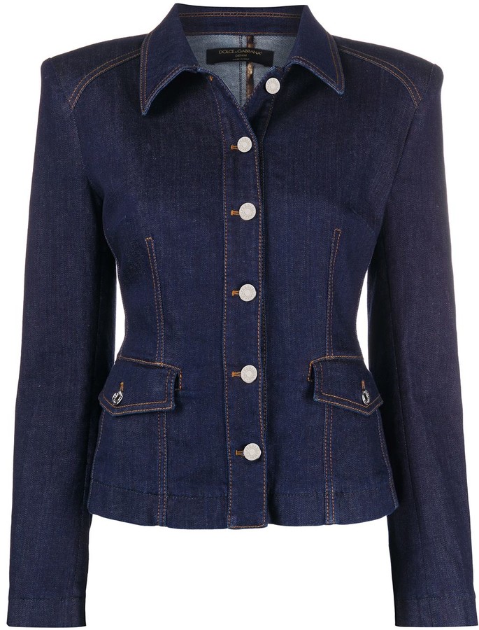 denim jacket fitted womens