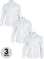 Thumbnail for your product : Top Class Girls Easy Care School Uniform Long Sleeve Shirts (3 Pack)
