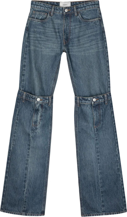 Coperni Layered-Design Cotton Jeans