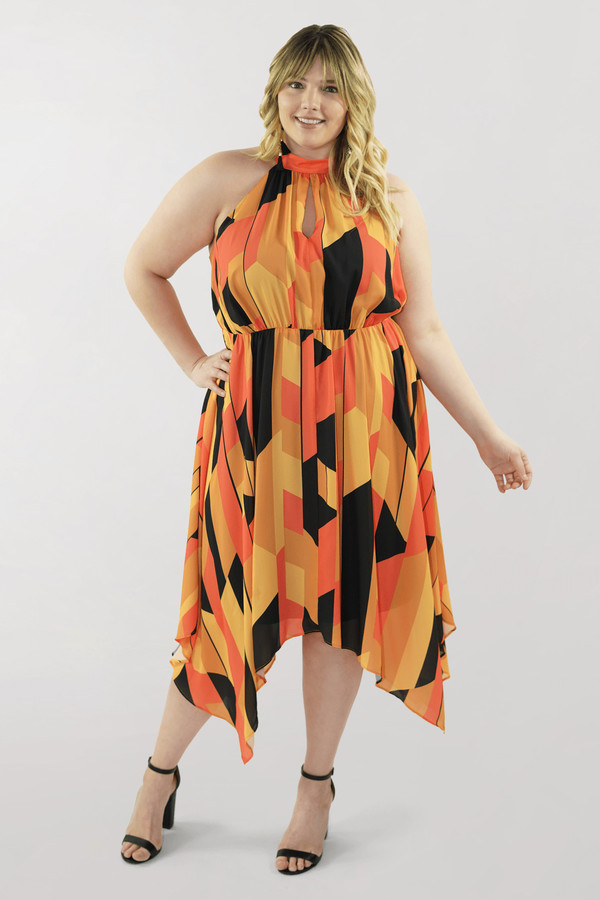 orange dress size 20