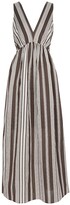 Thumbnail for your product : Brunello Cucinelli Exclusive to Mytheresa â" Striped cotton and silk maxi dress
