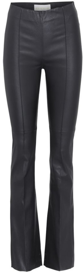 bootcut faux leather pants