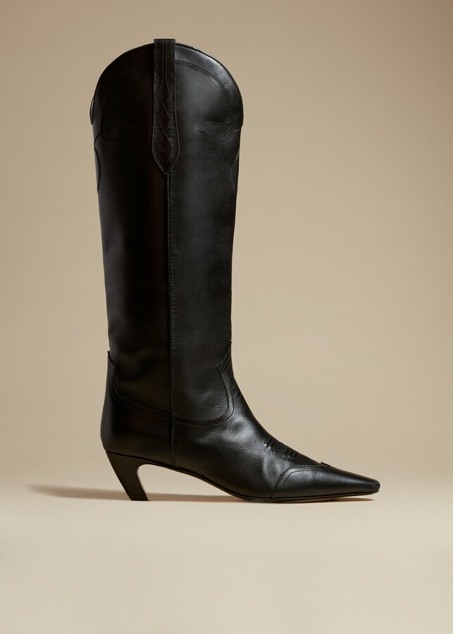 leather boots knee length