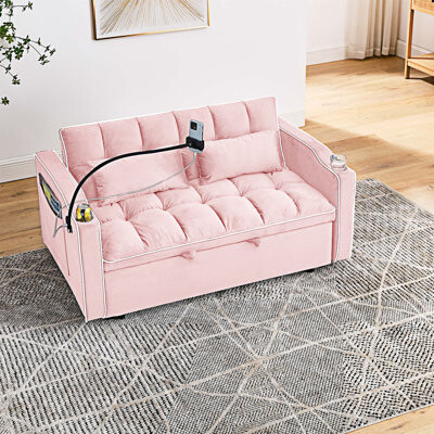 Pull-Out Sofa Bed With USB Port