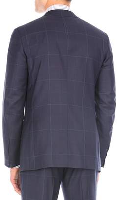 Isaia Windowpane Two-Piece Wool Suit