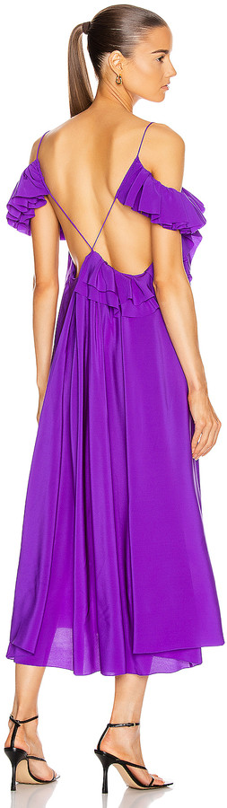light purple ruffle dress