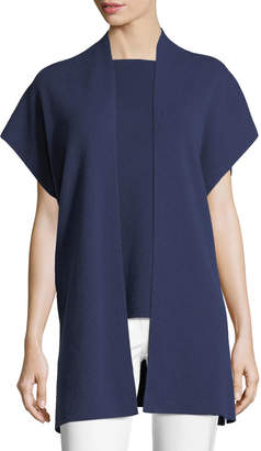 Michael Kors Collection Open-Front Ribbed Cashmere-Blend Vest