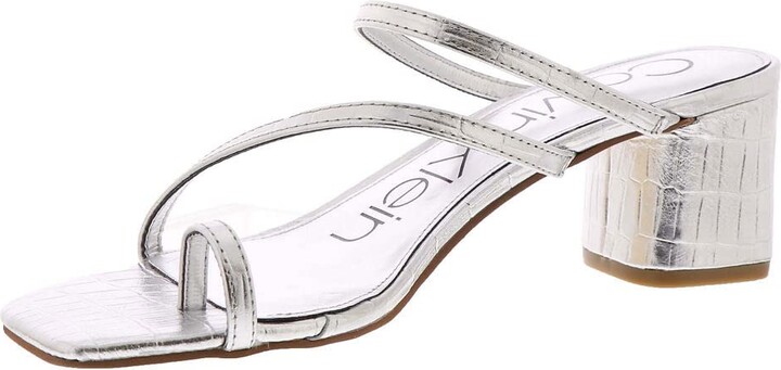 Calvin Klein Silver Women's Sandals | Shop the world's largest 