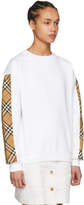 Thumbnail for your product : Burberry White Check Sleeve Sweatshirt