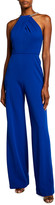 Thumbnail for your product : Jay Godfrey Zinnia Twisted Halter-Neck Jumpsuit with Chain Detail