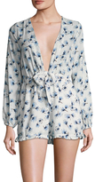 Thumbnail for your product : Lucca Couture Tie Front Deep V-Neck Romper