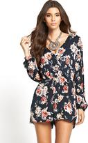 Thumbnail for your product : Girls On Film Long Sleeve Floral Playsuit