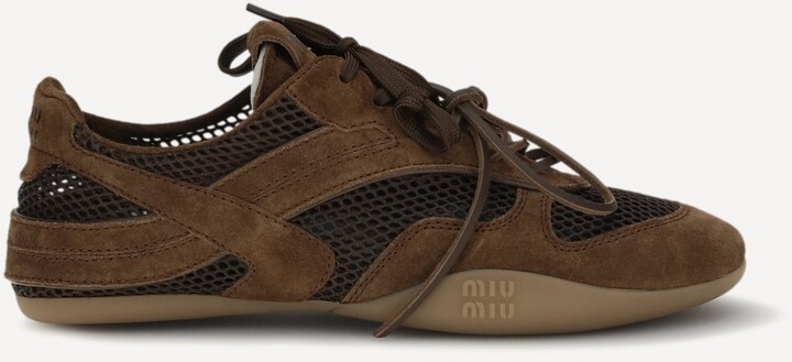 Miu Miu Mesh and suede Sneakers