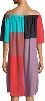 Thumbnail for your product : Mara Hoffman Lula Tonal-Striped Colorblock Coverup Dress