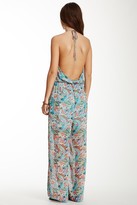 Thumbnail for your product : Romeo & Juliet Couture Printed Halter Jumpsuit