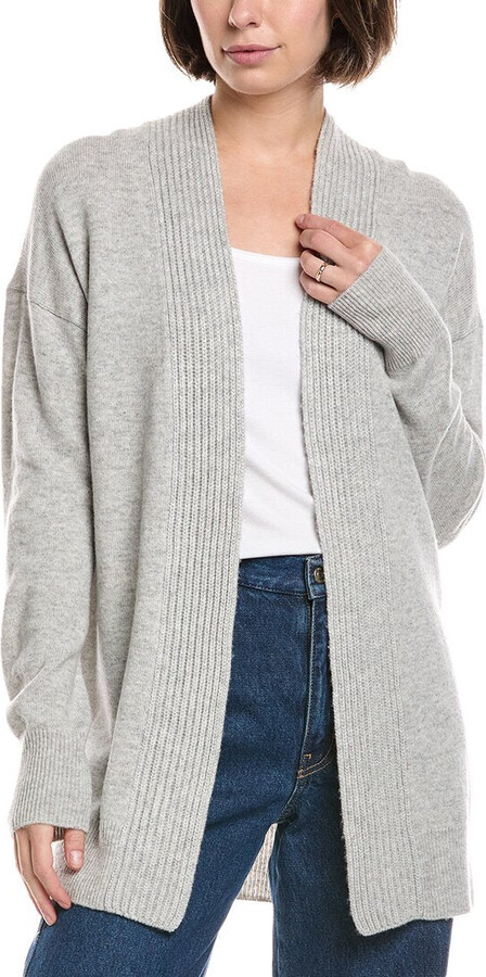 Rib Placket Wool & Cashmere-Blend Cardigan