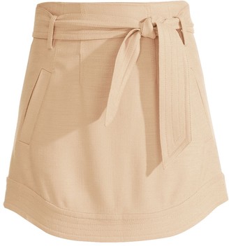 Veronica Beard Nyrie Tie-Waist Miniskirt