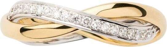 POIRAY Poiray, Ring Tresse Diamond Yellow Gold