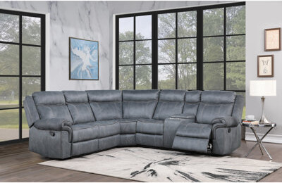 Hokku Designs Modern Sofa Dollum Sectional Sofa Two Tone Velvet