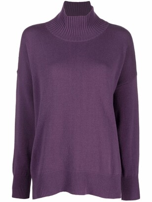 Womens Clothing Jumpers and knitwear Turtlenecks Roberto Collina Cashmere Turtleneck in Mauve Purple 