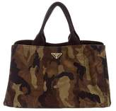 Thumbnail for your product : Prada Logo Camouflage Satchel