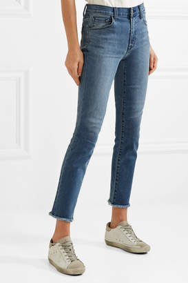 J Brand Ruby 30 High-rise Slim-leg Jeans - Mid denim