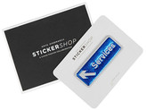 Thumbnail for your product : Anya Hindmarch Services metallic textured-leather adhesive sticker