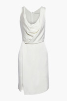 Thumbnail for your product : Halston Cutout Draped Satin Mini Dress