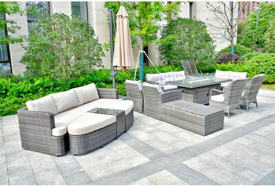 Moda Furnishings 10 Piece Sectional Seating Group with Cushions