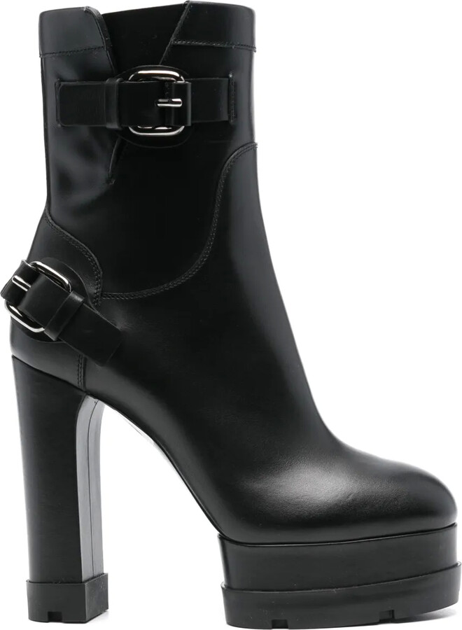 Casadei 130mm Leather Ankle Boots