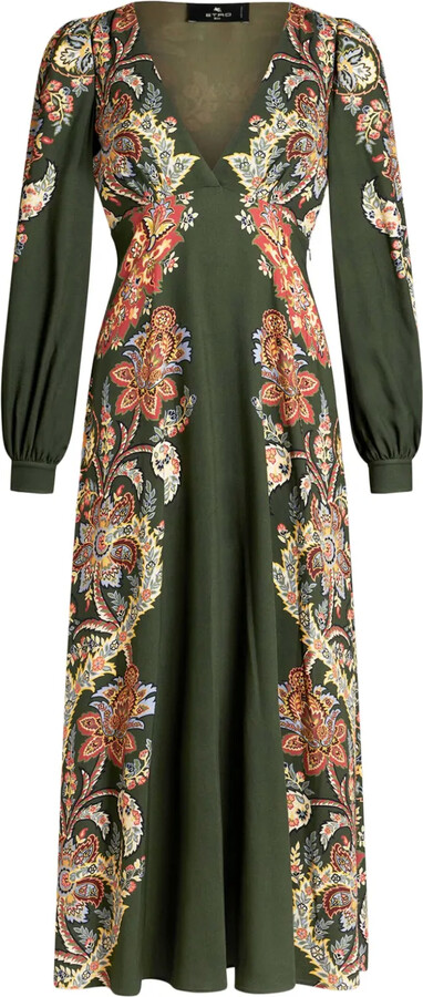 Etro Floral Print Twill Dress
