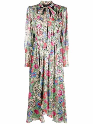 Isabel Marant Bow Floral Print Dress