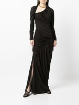 Thumbnail for your product : Bottega Veneta Ruched Asymmetric Long Dress