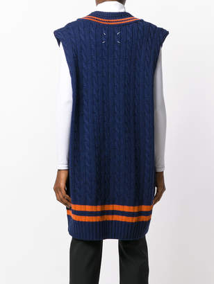 Maison Margiela contrast knitted vest