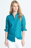 Thumbnail for your product : Foxcroft Jacquard Fitted Shirt (Regular & Petite)