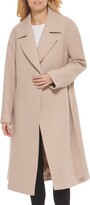 Thumbnail for your product : Cole Haan Oversize Belted Basket Weave Wool Blend Wrap Coat