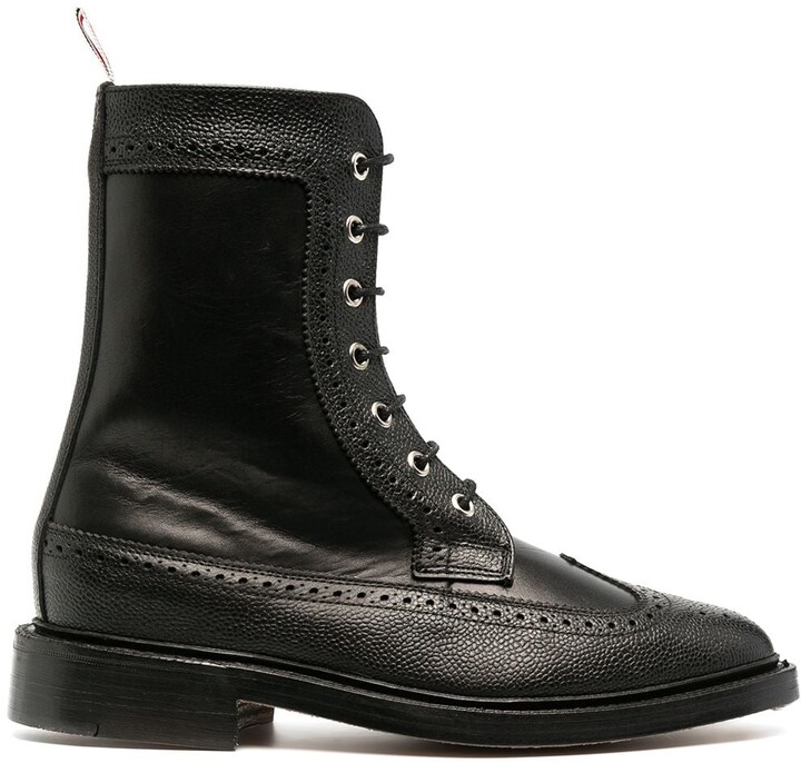 Spot On Ladies Grey Brogue Boots F5R0483 R8B