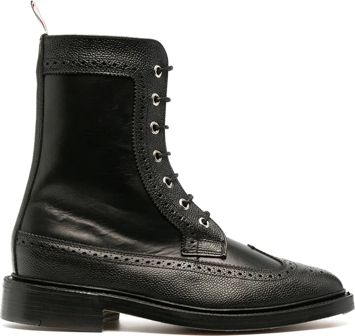 Thom Browne Brogue-Detail Combat Boots