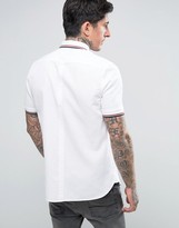 Thumbnail for your product : Fred Perry Short Sleeve Shirt Twin Tipped Waffle in White