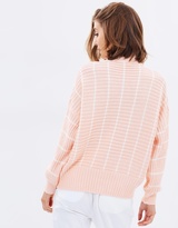 Thumbnail for your product : Miss Selfridge Stripe Chunky Funnel Neck